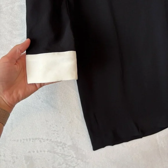 Victoria Beckham Target women black white Bunny Collared long sleeve Dress small - Picture 4 of 11